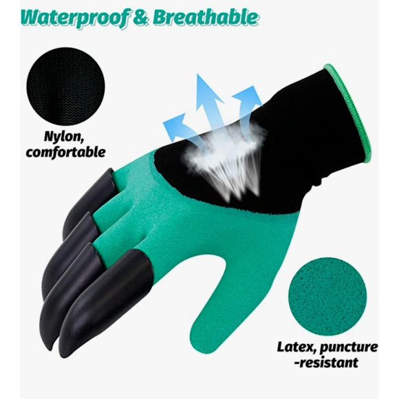 Gardening Gloves with Claws (2-Pairs) Garden Gloves Waterproof Working Gloves - Picture 4 of 8